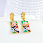 Multi Gold Stainless Steel Anti Tarnish Necklace Earring Set Kids Bulk