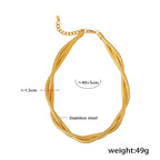Twisted Snake 18K Gold Anti Tarnish Necklace For Women Bulk