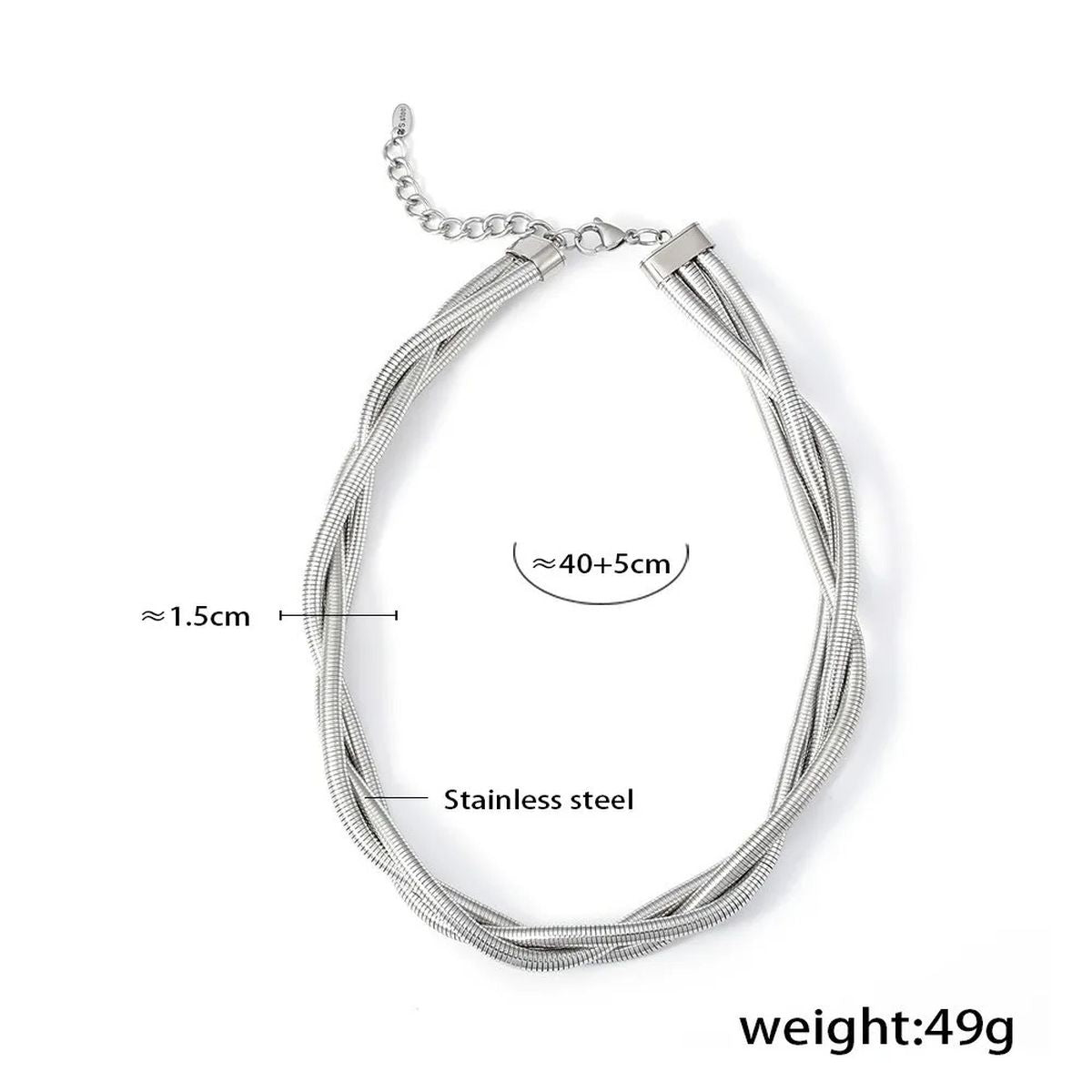 Triple Layer Snake Silver Anti Tarnish Necklace For Women Bulk