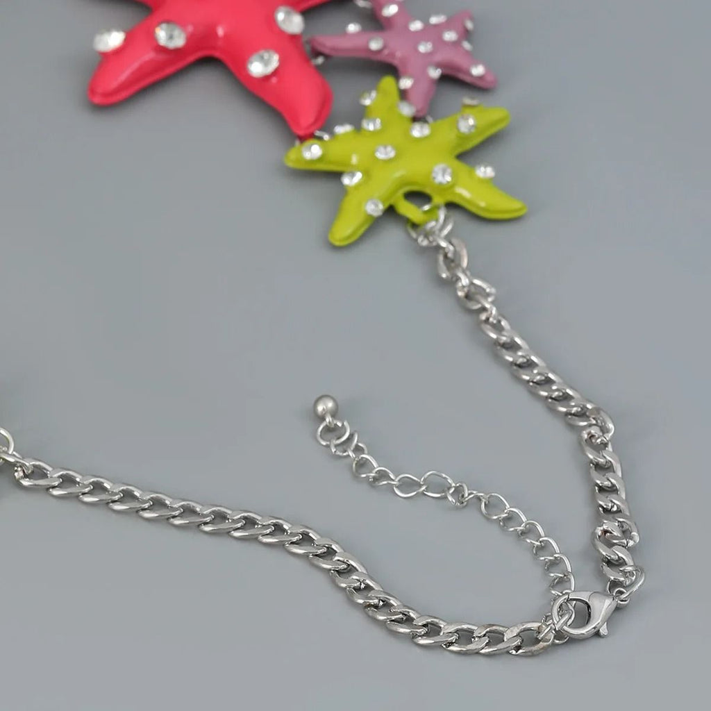 Big Star CZ Enamel Pink Multicolour Silver Dangler Earring Bulk