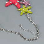 Big Star CZ Enamel Pink Multicolour Silver Dangler Earring Bulk