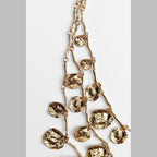 Dented Coin 18K Gold Alloy Charm Long Layer Necklace For Women Bulk