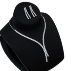 Solitaire Rhinestone Silver Anti Tarnish Necklace For Women Bulk