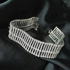 Solitaire Filigree Rhinestone Silver Anti Tarnish Necklace Women Bulk