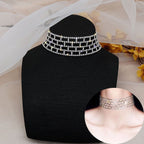 Solitaire Wall View Rhinestone Silver Anti Tarnish Necklace Women Bulk