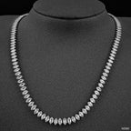 Marquise Silver Cubic Zirconia Chain Necklace For Women Bulk