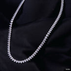 Drop Solitaire Silver Cubic Zirconia Chain Necklace For Women Bulk