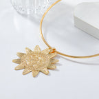 Star Sun Face 18K Gold Hasli Collar Necklace For Women Bulk