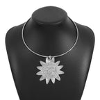 Star Sun Face 18K Gold Hasli Collar Necklace For Women Bulk