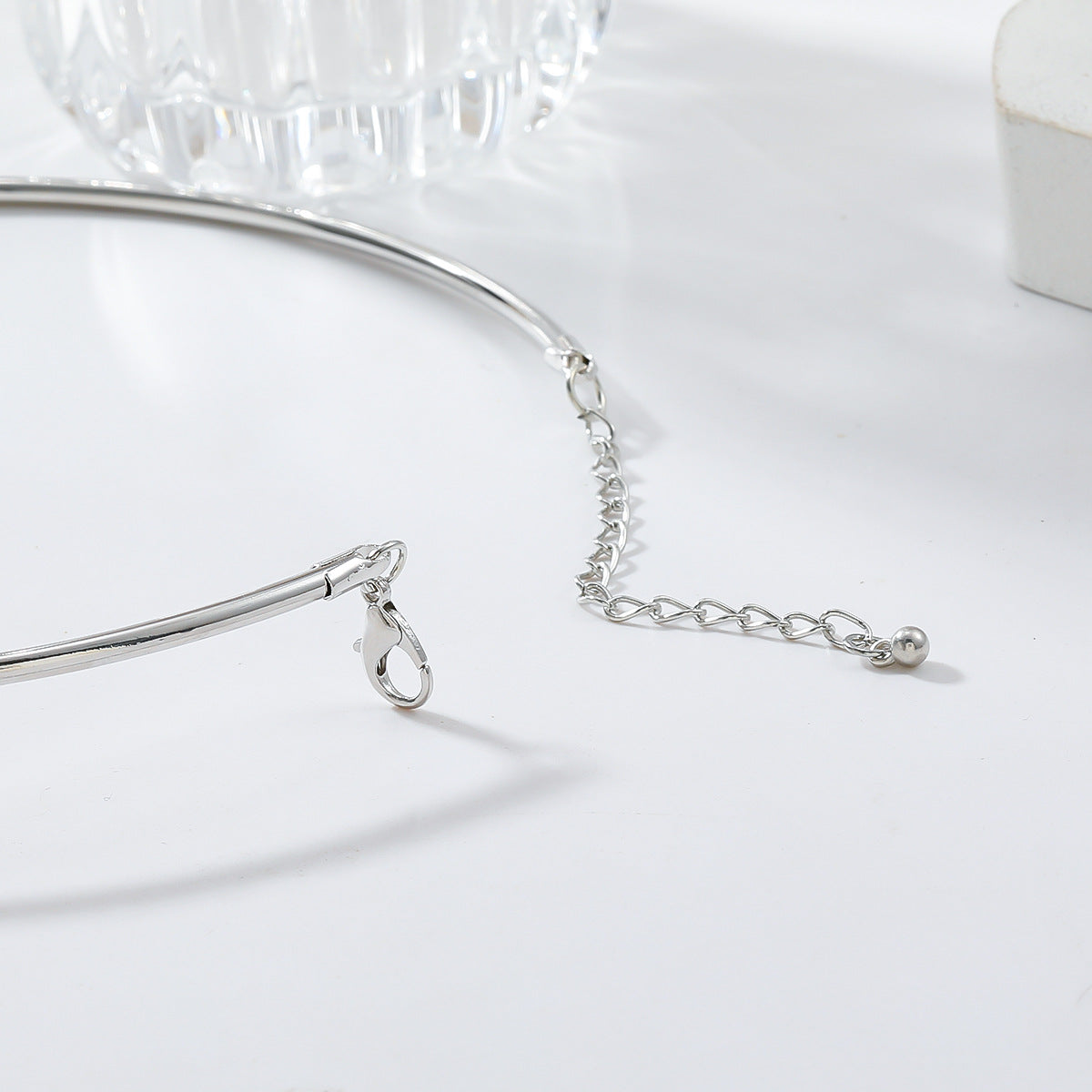 Heart Face Silver Hasli Collar Necklace For Women Bulk