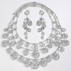 Beaten Finish Coin Silver Charm Layer Necklace For Women Bulk