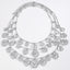 Beaten Finish Coin Silver Charm Layer Necklace For Women Bulk