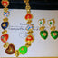 Rainbow Heart Crystal Pearl Gold Multi Necklace Earring Set Bulk