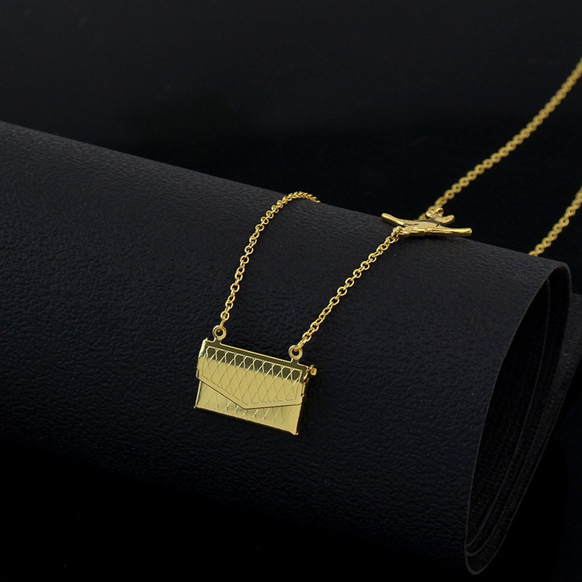 Bird Envelop 18K Gold Anti Tarnish Necklace Pendant Chain Women Bulk Main image