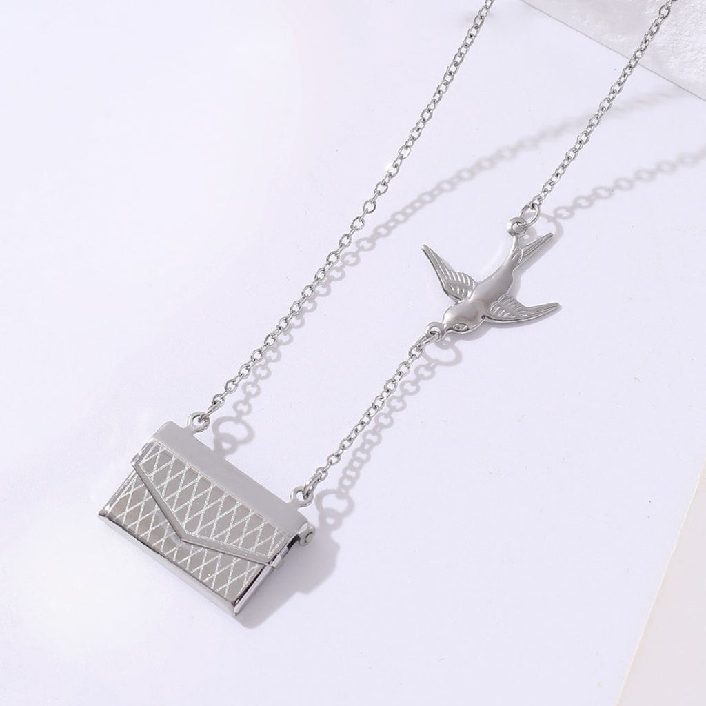 Bird Envelop 18K Gold Anti Tarnish Necklace Pendant Chain Women Bulk