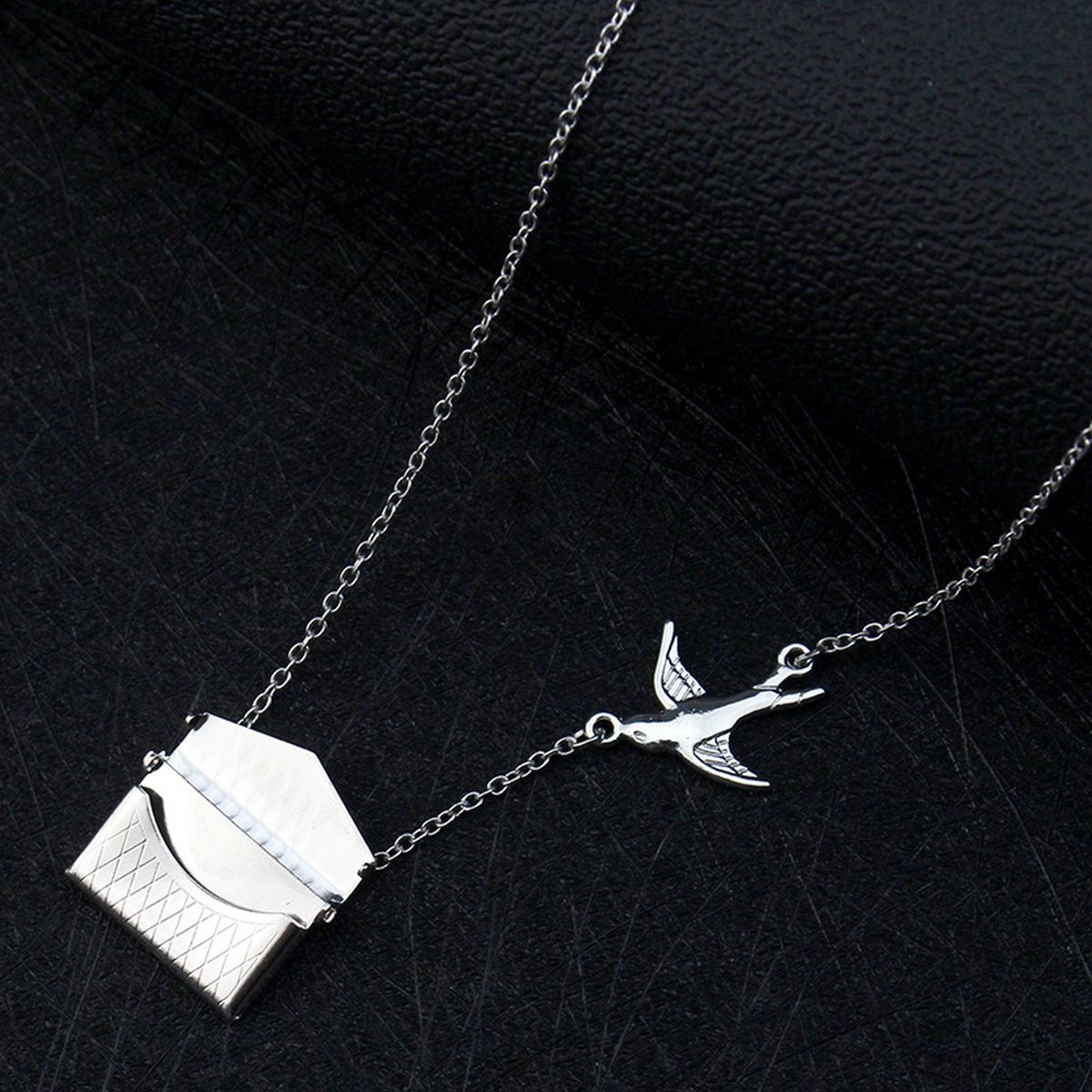 Bird Envelop 18K Gold Anti Tarnish Necklace Pendant Chain Women Bulk