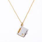 Book Silver Gold Anti Tarnish Necklace Pendant Chain For Women Bulk
