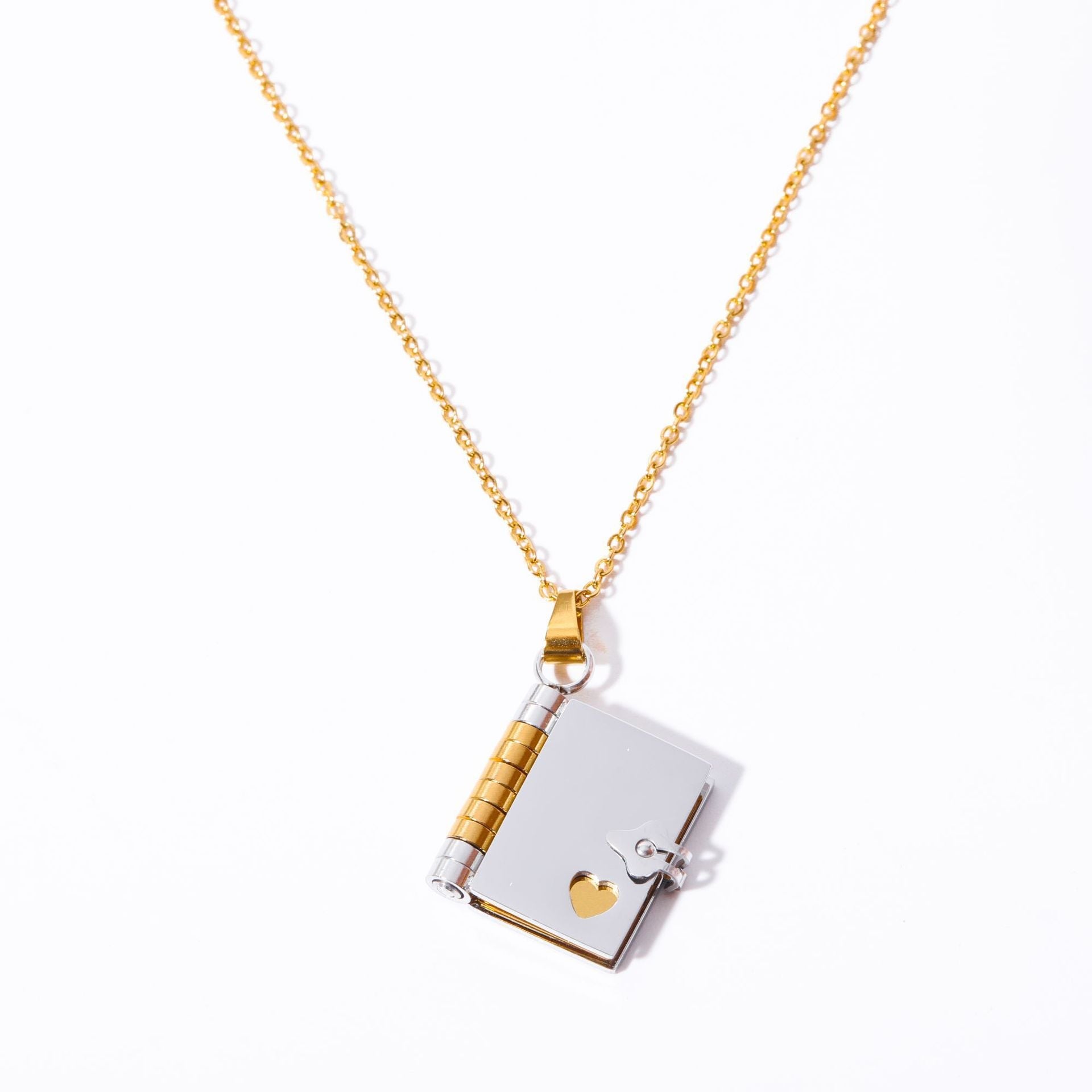 Book Silver Gold Anti Tarnish Necklace Pendant Chain For Women Bulk