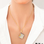 Book Silver Gold Anti Tarnish Necklace Pendant Chain For Women Bulk