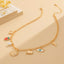 Sun Heart Strawberry Evil Eye 18K Gold Anti Tarnish Charm Necklace Chain For Women
