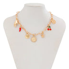 Sun Star Fish Hand Chilli Gold Anti Tarnish Charm Necklace Chain Bulk