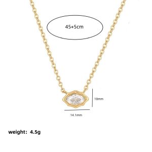 Simple Solitaire CZ 18K Gold Anti Tarnish Y Necklace Chain Bulk