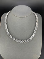 White Teardrop Silver Cubic Zirconia  Copper Necklace For Women Bulk