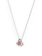 Elegant Heart Rose Silver Gold CZ Anti Tarnish Brass Necklace Bulk