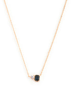 Modern Geometric Rose Silver Gold CZ Anti Tarnish Brass Necklace Bulk