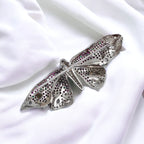 Pink Green Butterfly Cubic Zirconia Silver Anti Tarnish Brooch Bulk
