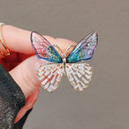 Glam Butterfly Style Gold Plated CZ Copper Anti Tarnish Brooch Bulk