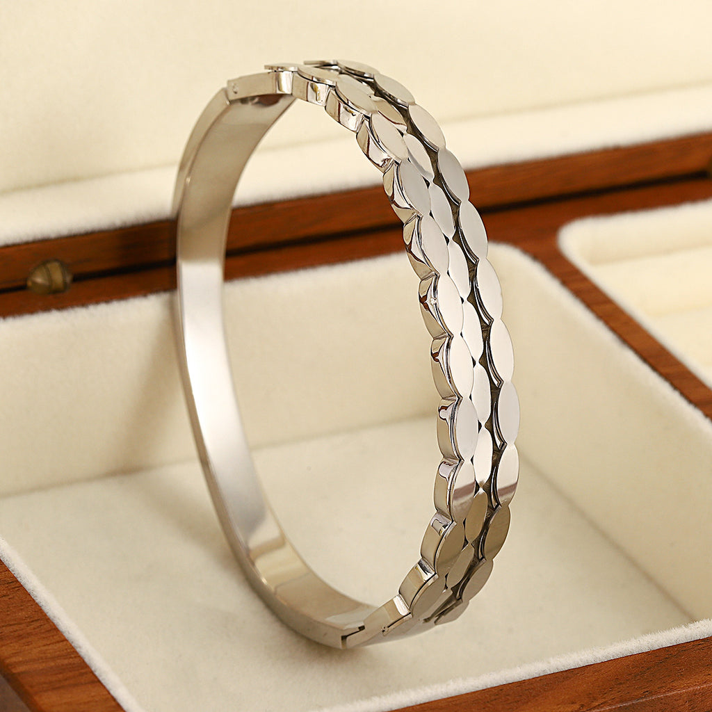 Bulk Layered Gold Silver Plated Plain Stainless Steel Cuff & Kada