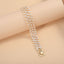 Bulk Star Line Round Cut Gold Silver CZ Anti Tarnish Copper Bracelet