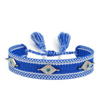 Evil Eye Gold Silver Multicolor Thread Cotton Adjustable Bracelet Bulk