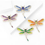 Multi Color Butterfly Cubic Zirconia Gold Copper Brooch Women Bulk