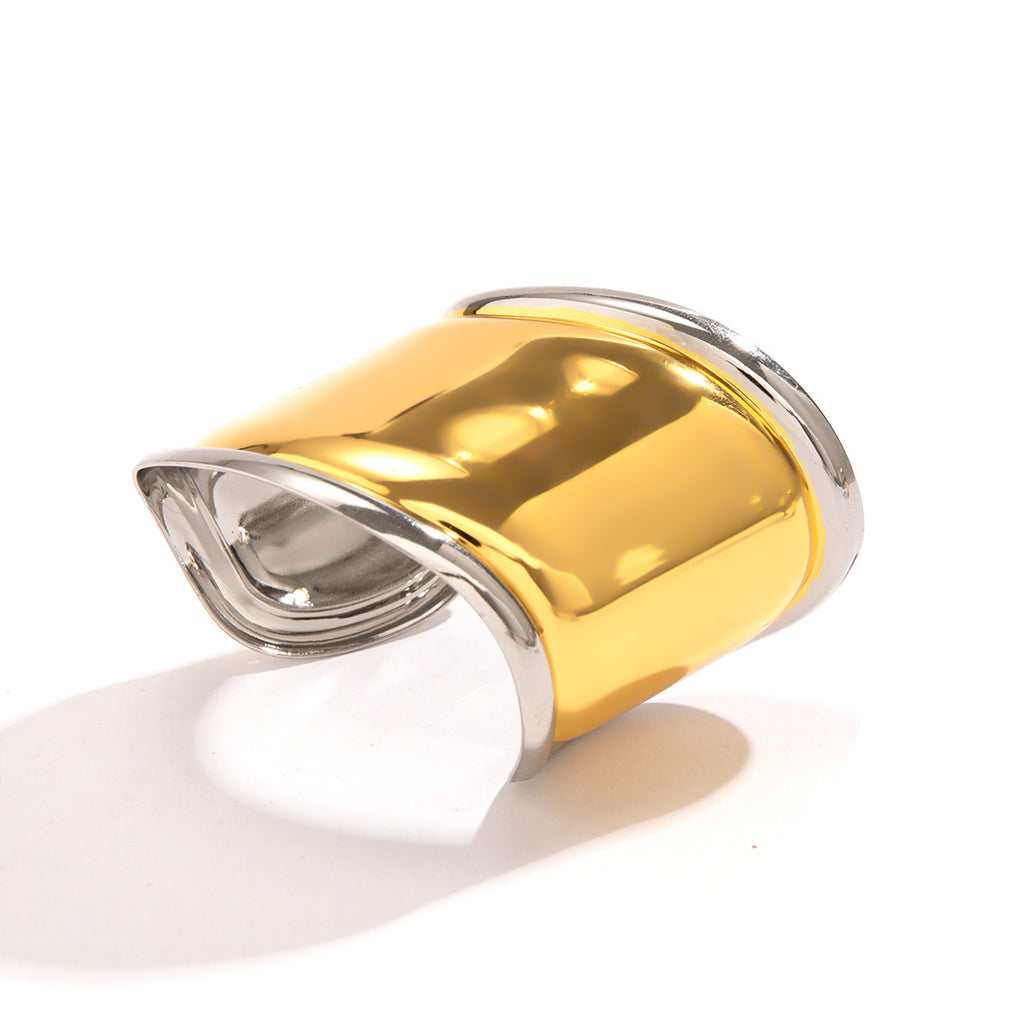 Glossy Wave Gold Silver Plated Anti Tarnish Cuff Kada Bracelet Bulk