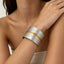 Silver Gold Textured Dual Tone Anti Tarnish Copper Cuff & Kada Women Bulk