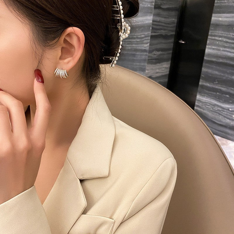 18K Gold Plated Cubic Zirconia Anti Tarnish Ear Cuff Earring Bulk