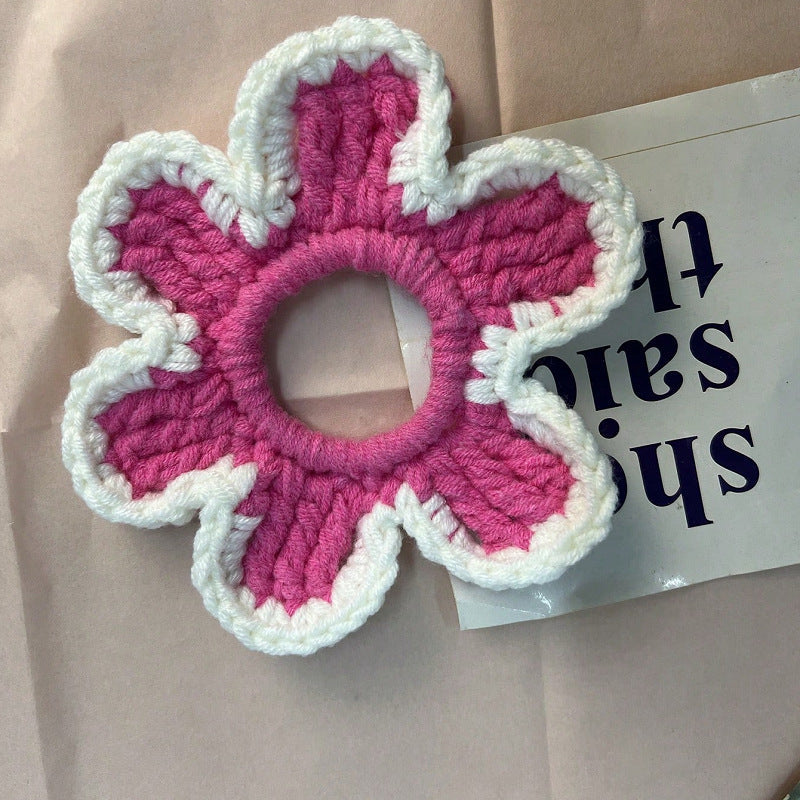 Pink White Flower Peony Fabric Hair Accessories For Women Bulk Secondary image