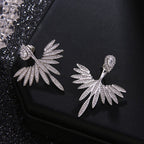 Angel Wings Cubic Zirconia Silver Anti Tarnish Dangler Earring Bulk