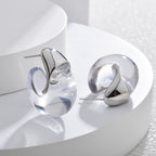 Gold Silver Chunky Shape Plain Copper Hoop Earrings For Women Bulk