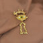 Gold Evil Eye Rhinestone Brooch For Women Bulk