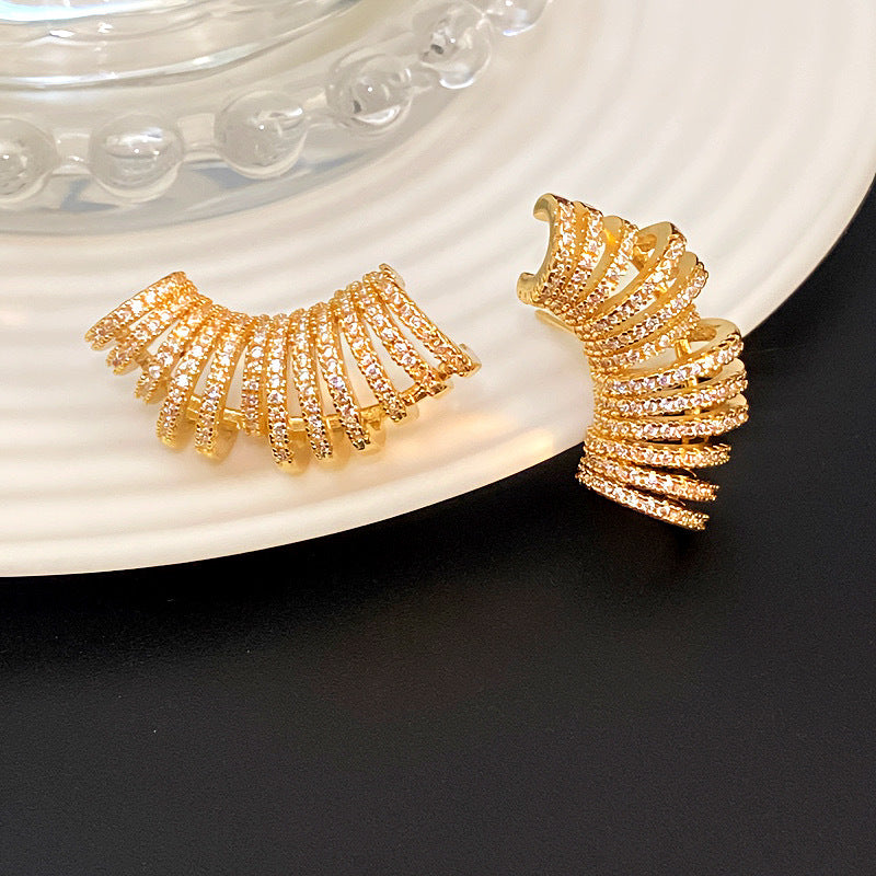 Bulk Gold Silver CZ Anti-Tarnish Copper Ear Cuff Earrings