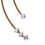 Dual Layer 18K Gold Rhinestones Cubic Zirconia Hasli Necklace Bulk