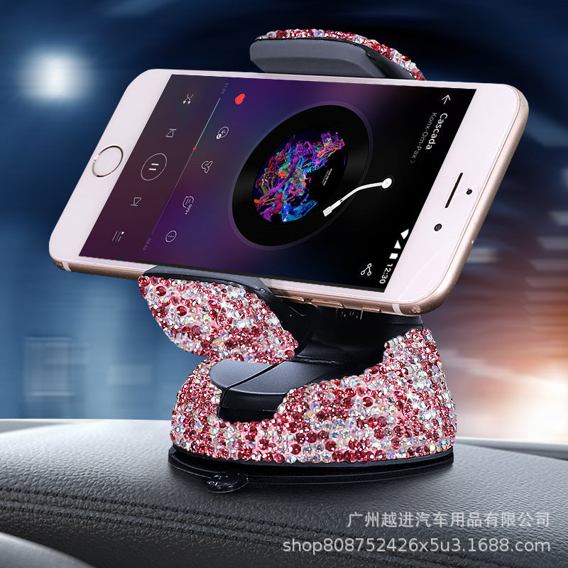 Black Red White Diamond Car Phone Holder Rotating Phone Holder Bulk