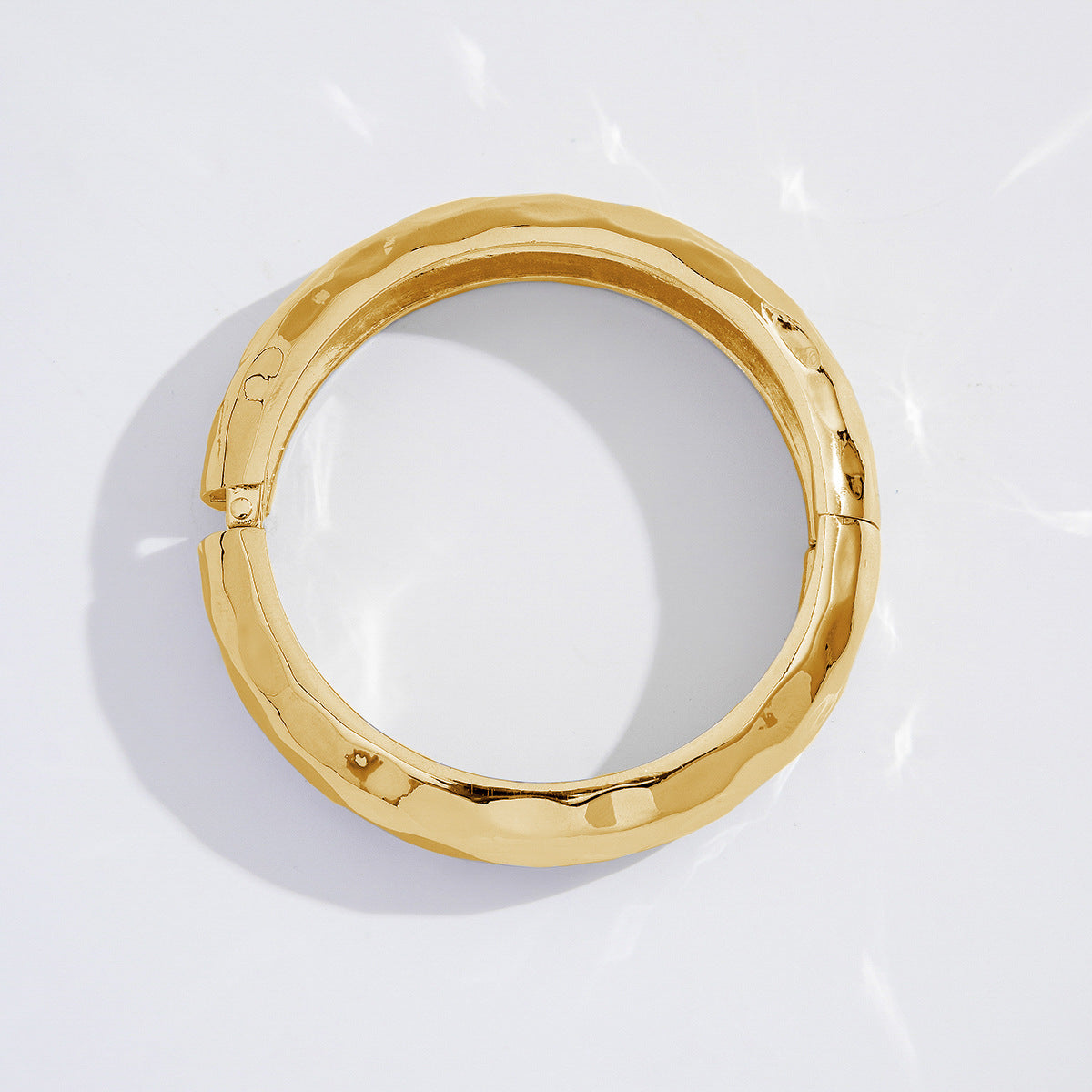 Beaten Finish 18K Gold Silver Anti Tarnish Kada Bangle Bracelet Bulk