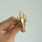 Designer Sculptural Hand Gold Silver Plated Cocktail Ring Wholesale