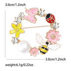 Multi Color Butterfly, Bee & Ladybug Gold Brooch For Women Bulk