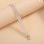Wholesale Double Strand Round Cut Gold Silver Plated CZ Copper Bracelet