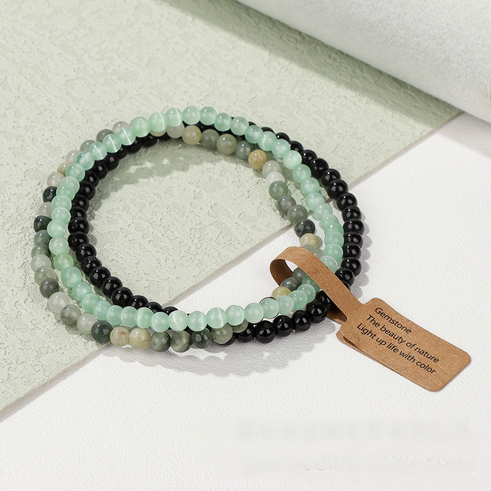 Triple Layer Multicolor Beads Layer Stackable Adjustable Bracelet Bulk Main image